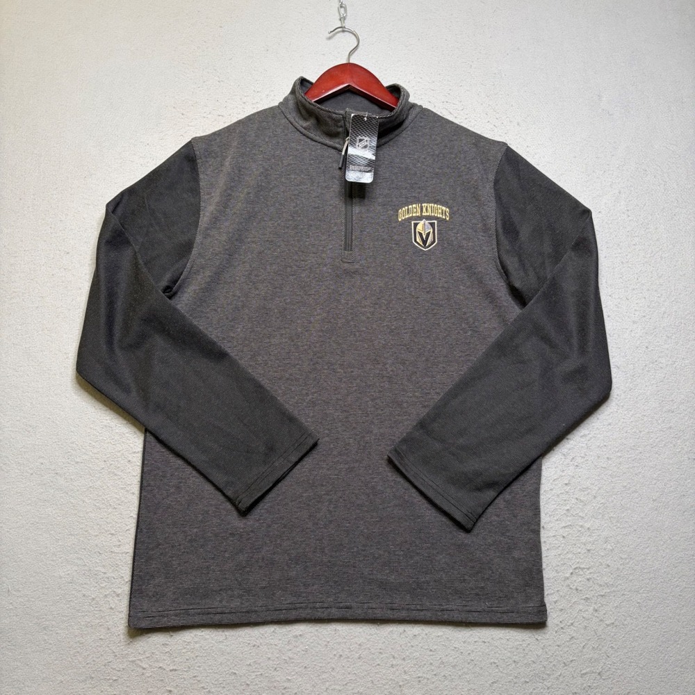 NHL Vegas Golden Knights Pullover Mens M Grey H0M5G7SCOS Quarter Zip Performance